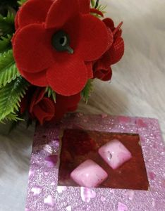 Pink Gemstone Stud Earrings