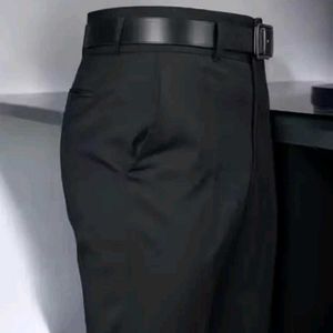 Classic Black Belted Trousers