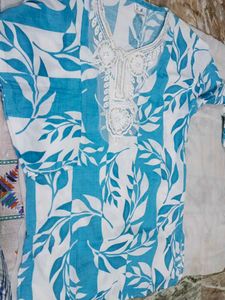 💗Embroidered Kurta Set - Blue &amp; Pink💗