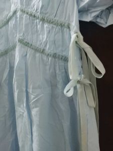 Light Blue Puff Sleeve Midi Dress