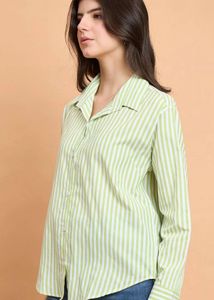 Striped Long Sleeve Button-Up Shirt