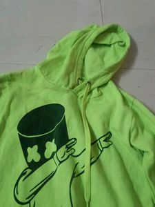 Lime Green Graphic Hoodie