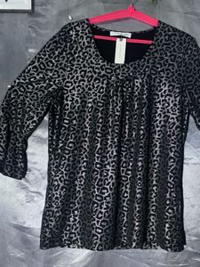 Chic Leopard Print Bell Sleeve Top
