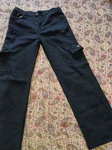 black  Wash Cargo Jeans
