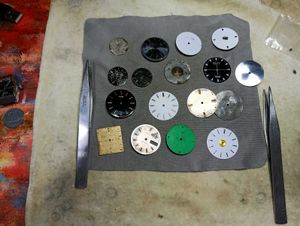 Assorted Watch Dials & Parts