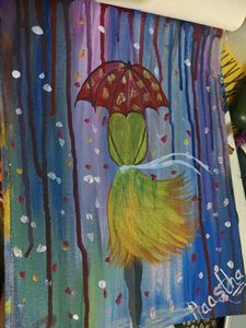 Abstract Tree Sunset Painting camvas book