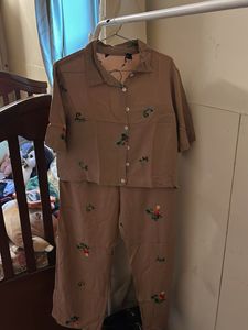 Embroidered shirt and Pant Set