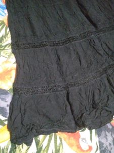 Black Tiered Maxi Skirt