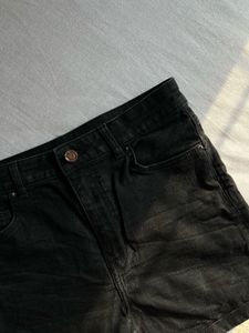 Black Denim Shorts