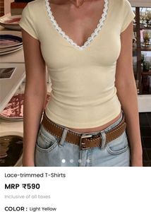 savana pastel yellow lace top