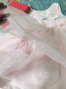 Baby Pink Net Dress Hopscotch