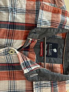 Men's Red Plaid Long Sleeve Shirt