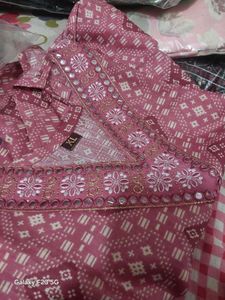 Pink Printed Kurta Set with Dupatta