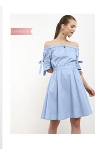 Cotton Off-Shoulder Summer Dress