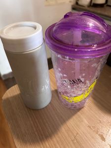 set of 2 Reusable Water Bottles with Lids