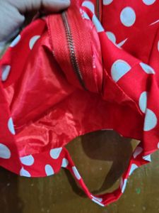 Red Polka Dot Peplum Top