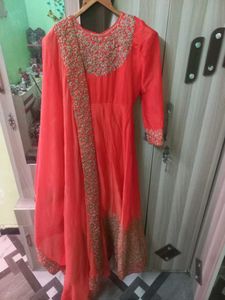 Embroidered long frock