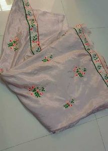 Embroidered Silk Saree