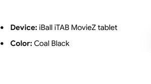 Not Working!iball iTAB-Black Tablet