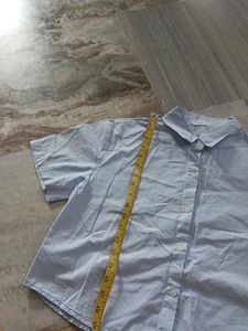 Light Blue Collared Button-Up Shirt