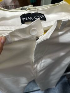 white Wide Leg Satin Pants
