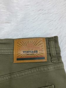 Olive Green Casual Pants
