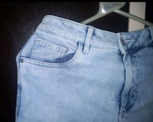 Sky Blue Flared Jeans | High Waist | 32 Waist | 38 In Length