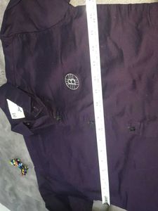 Stylish Dark Purple Button-Up Shirt 10-12 y