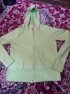 Green Zip-Up Sweater