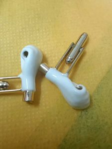 Unique White Hand-Shaped Cufflinks