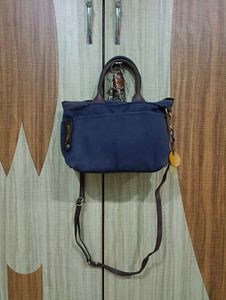 R.Riveter Stylish Blue Canvas Handbag