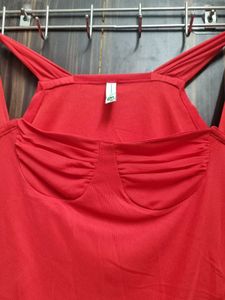 Newme Red Ruffled Maxi Dress