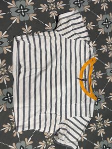 basic daily wardrobe stripped crop tea