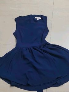 Navy Blue Open Back Mini Dress
