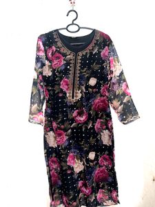 Printed Kurti With Dupatta Set