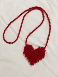 Mini Heart Beaded Bag