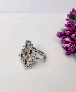 Navratan Ring Pure Silver 925