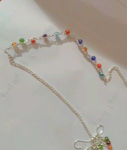 Colorful Beaded necklace and earrings