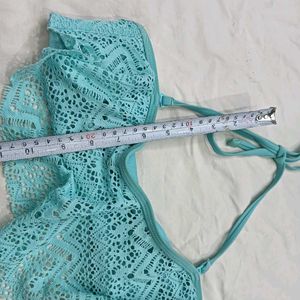 ⭐ Teal Lace Bikini Top
