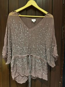 Embellished Sheer Blouse