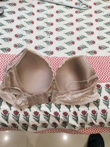 Elegant Beige Lace Bra