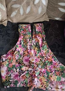 Vibrant Floral hulter neck top