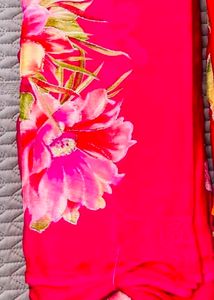 Vibrant Floral Print Saree