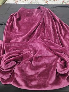 Plush Purple Blanket with Sleeves