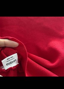 Red Cropped Top with Rose Detail
