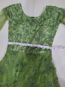 Women Green Gown
