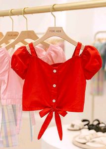 🔴FREE DELIVERY🔴Cute Red Shoulder Top for Girls