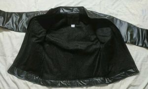 Men's Black Faux Leather Jacket for Men