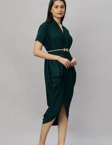 Elegant Green Dhoti Style Dress S to M size ! with