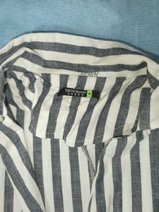 Striped Double-Breasted Blazer